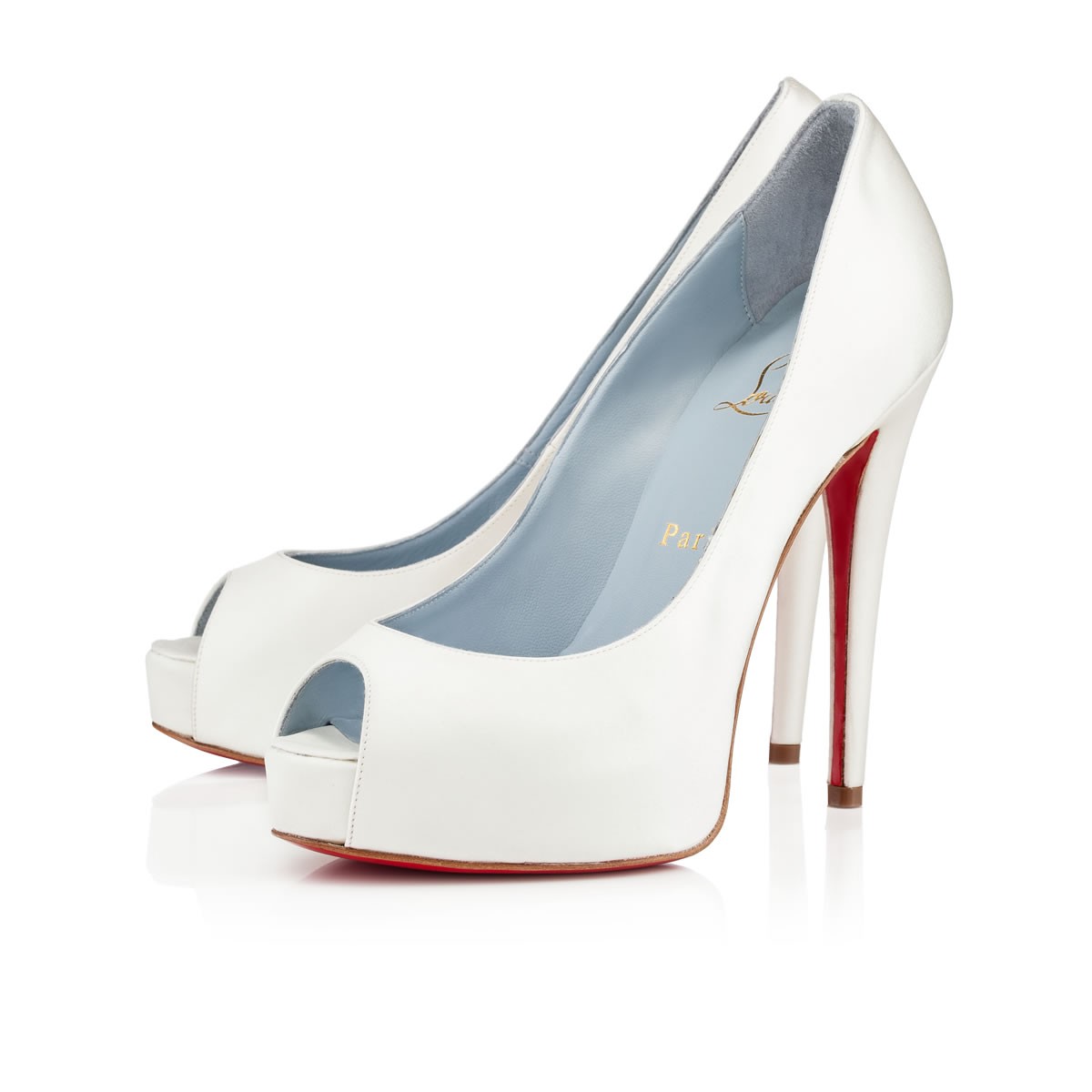 Christian Louboutin Vendome 120mm Special Occasion Off White